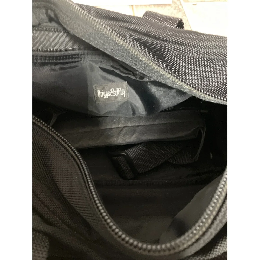 Briggs & Riley Black Ballistic Nylon Travel Duffel Bag Multi-Pocket Utility